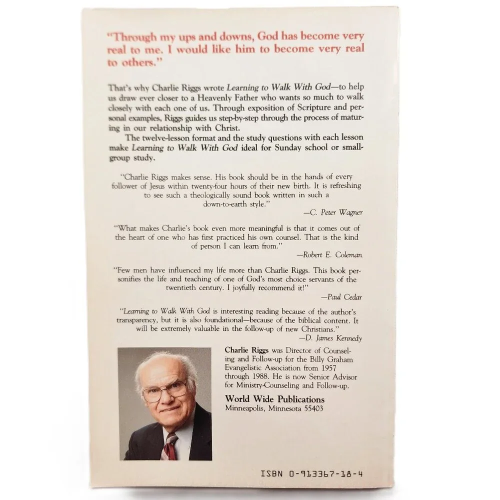 Learning to Walk with God by Charie Riggs 1988 2nd Edition